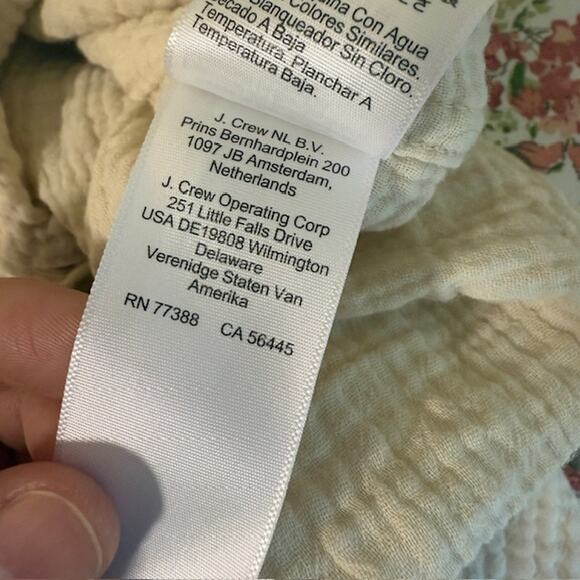 J Crew Factory Mens Short Sleeve Gauze Button Up Shirt Large Casual Preppy - Picture 10 of 11